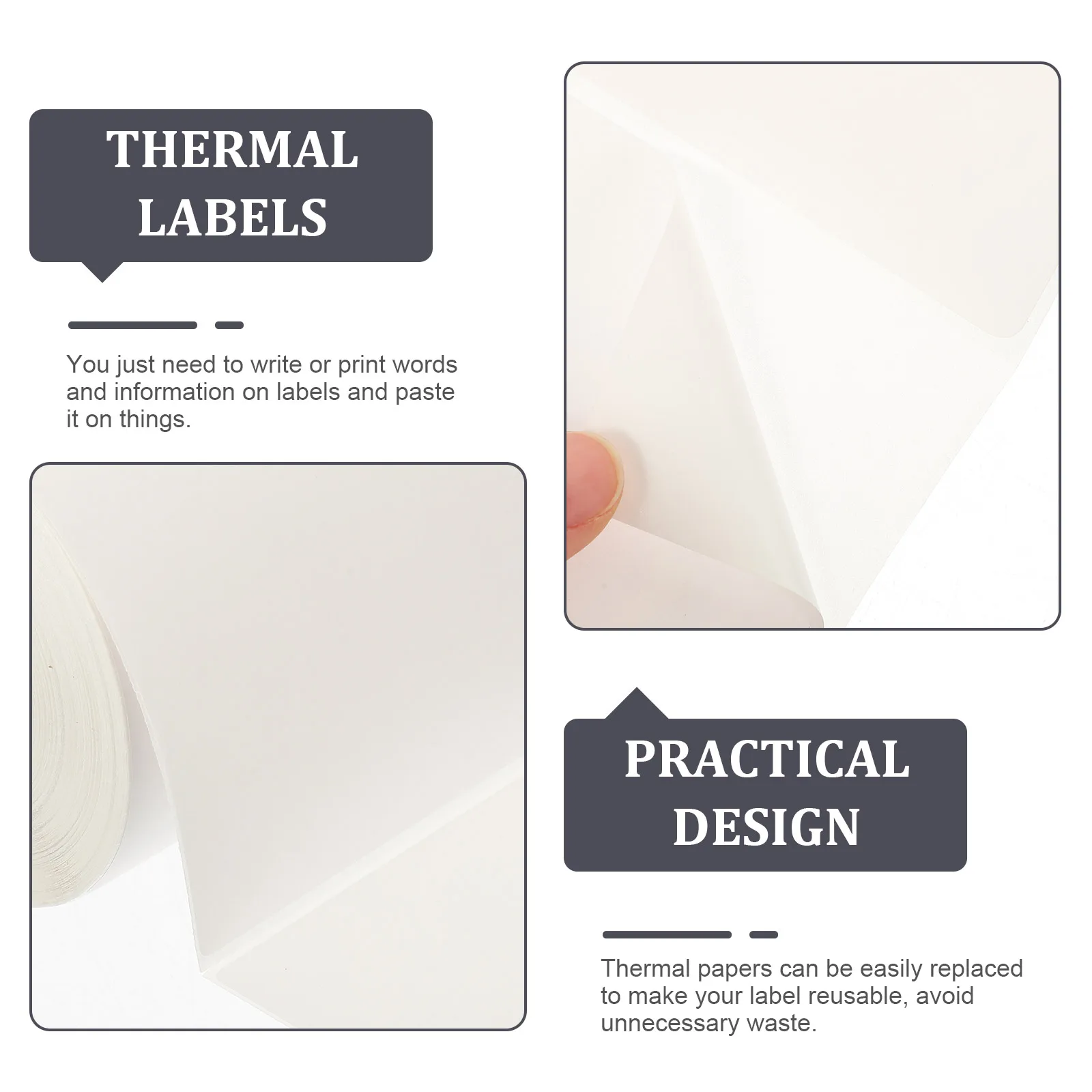 

1 Roll Blank Self-Adhesive Labels Multi-Purpose Bottle Name Price Express Stickers Thermal Paper Waterproof Scratch Resistant