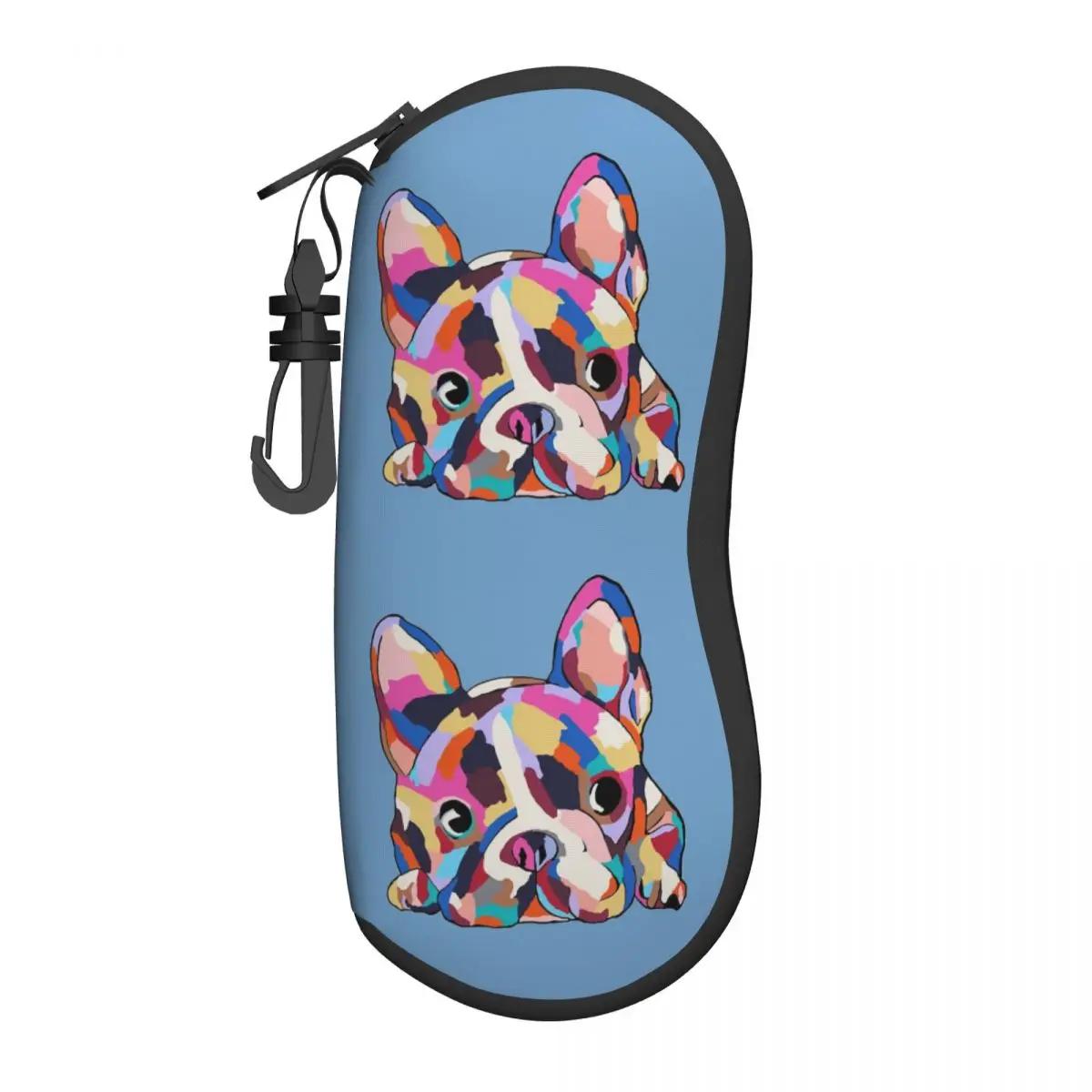 

Zoe French Bulldog Glasses Case Printing Zipper Pet Frenchie Animal Eyeglasses Storage Box Hot Glasses Box