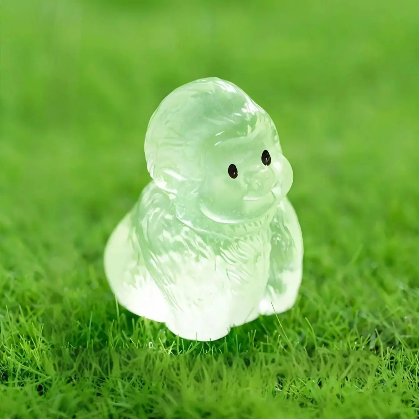 10/20 Stück leuchtende Mini-Gorilla aus Kunstharz, leuchtet im Dunkeln, kleine Miniatur-Schimpanse, kleine Affen-Tierfiguren für DIY-Feen-Garde
