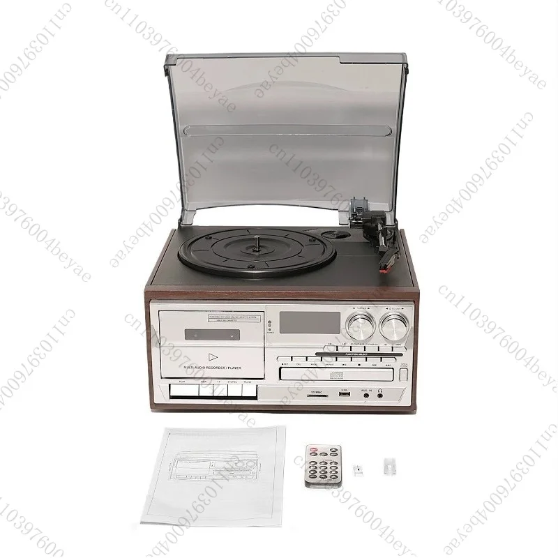 Classic Retro Multifunction  Gramophone Vinyl Record CD Player Tape Radio Speaker Gramophone