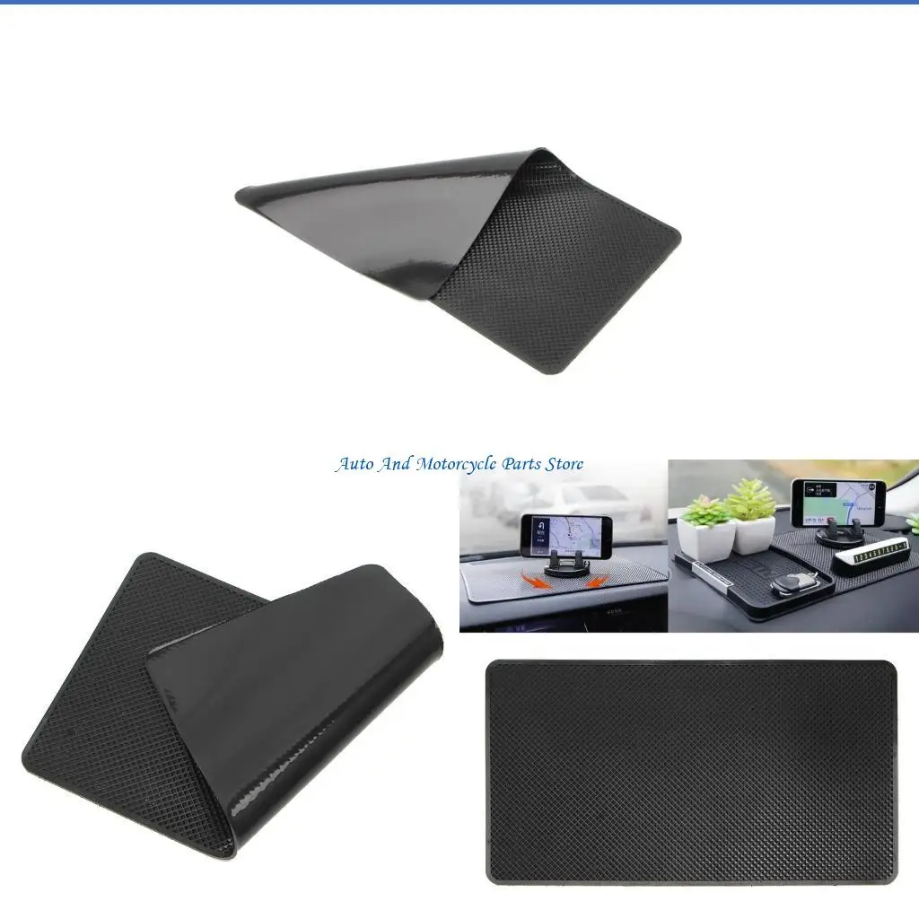 

P9FD Car Dashboard Sticky Antislip Leather Mat Auto Non-Slip Sticky Gel Pad For Phone