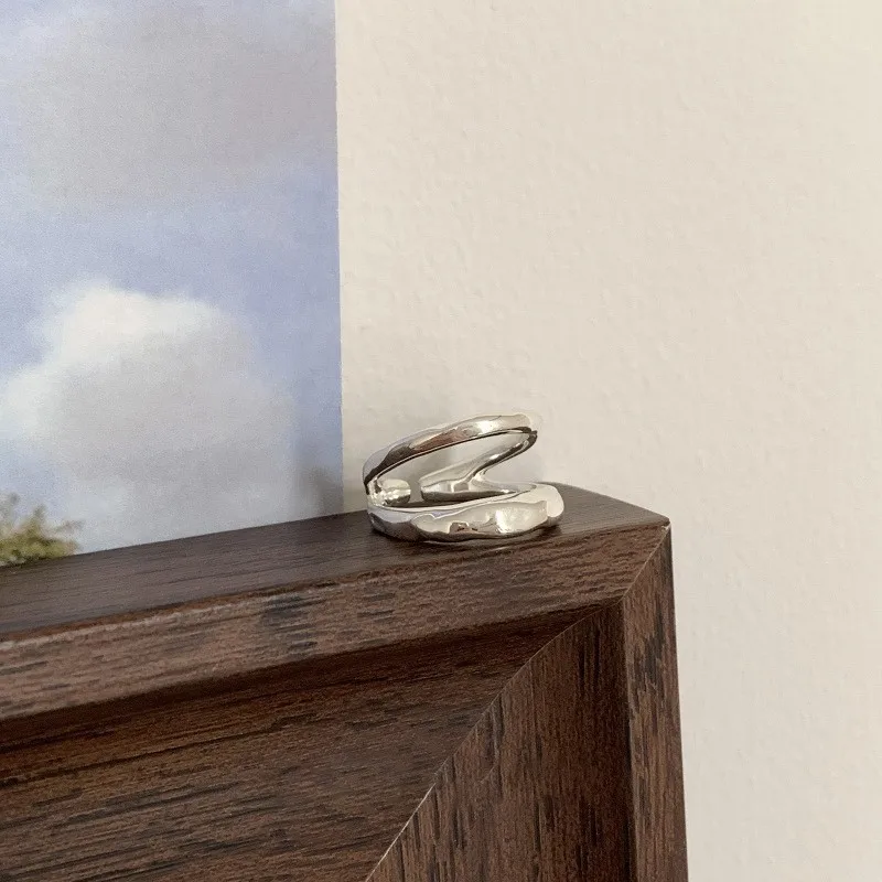 Minimalist Style Non-Fading Ring for Women, Versatile Niche Design, High-End Feel, Adjustable Open Ring, Light Luxury Jewelry Wholesale