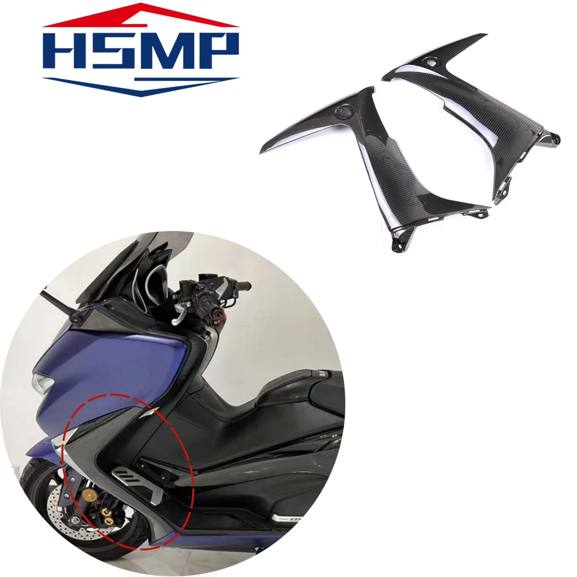 야마하 TMAX 560 tmax 560 2019-2020-2021 오토바이 전면 방향 지시등 사이드 커버 페어링 액세서리, ABS 플라스틱 바디 키트