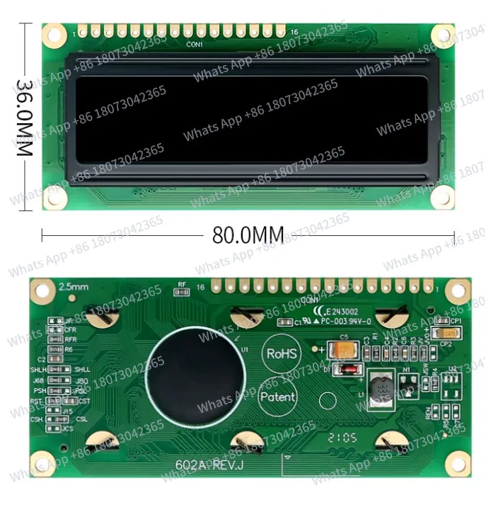 

16PIN Parallel SPI 1602-oled Characters LCD Screen WS0010 (English/Japanese/Western Europe/Russian) Green/Yellow/White/Red/Blue
