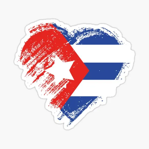 Creative Personalized CU Cuban Flag Map Sticker Laptop Truck Wall Car Accessories Van Bike Window Moto Glass Door Decal