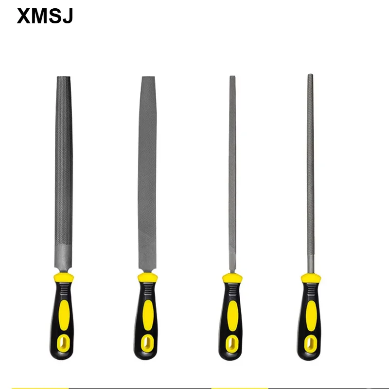 XMSJ 5PCS Needle File Set,Hand Metal Files, Hardened Alloy Strength Steel Set includes Triangular, Round, and Half-Round File