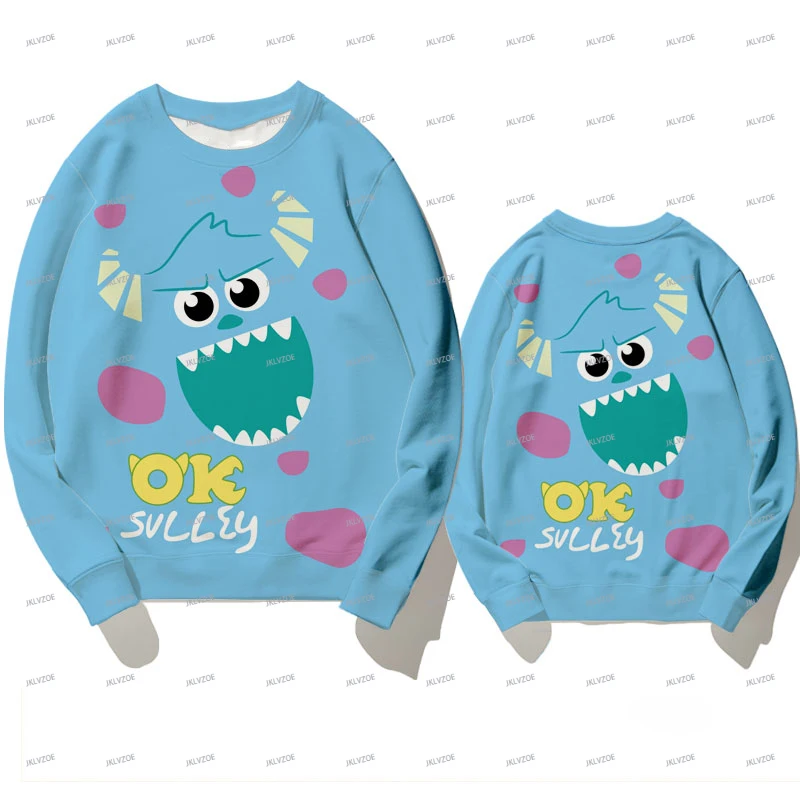 Disney Monsters University Sweatshirt Cartoon Anime Women Men Pullover Tops 2025 New Fashion Couple Hoodie Sweatshirt Pullovers