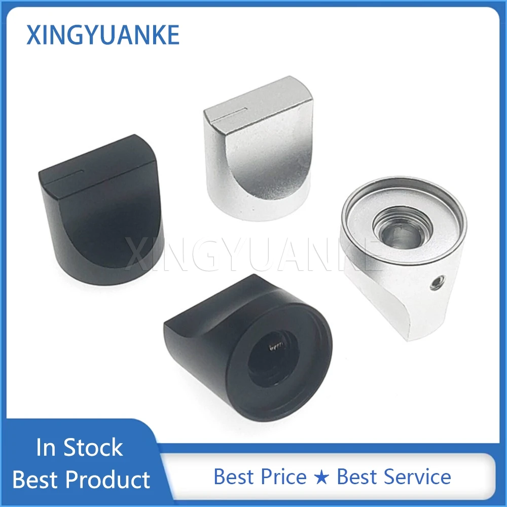 1PCS 25X25MM Black Silver Duckbill Aluminum Alloy Knob Cap Audio Adjustment Potentiometer Knobs Hole 6MM Volume Control Cap