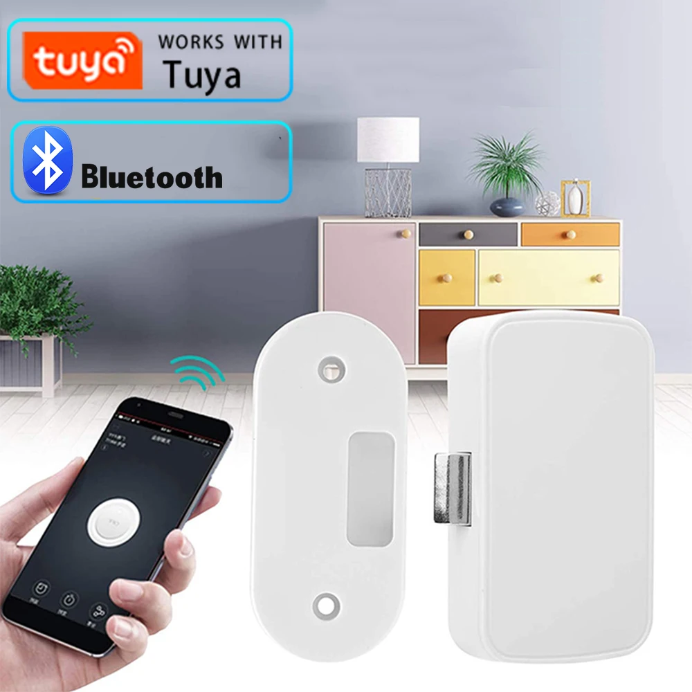 Tuya Intelligent Electronic Lock Smart Home File Cabinet Locks Bluetooth Keyless Invisible APP Control Drawer Sensor Locker