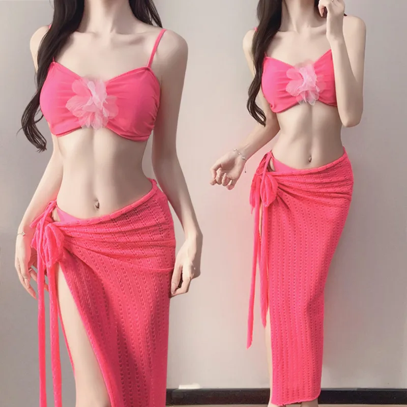 Swimming Suit for Women Bikini New Fashionable and Sexy European and American Leopard Print Three Piece Vacation Swimsuit