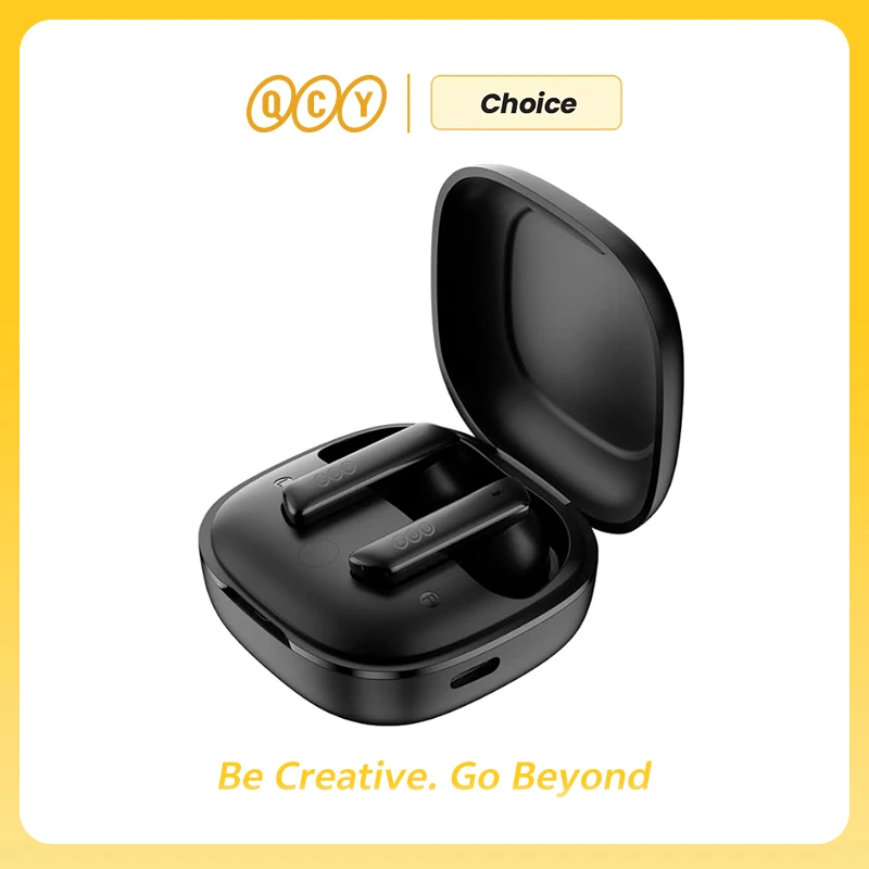 QCY HT05 Melobuds ANC Wireless Bluetooth Earbuds 40dB 6 Mic AI-Enhanced Calls Anti-Wind Noise Transparency App for Custom EQ 30H