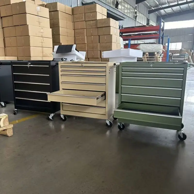 Heavy Duty Metal Salon Trolley Tool Storage Cabinet with 4-Wheel Easy Moving Design for Barber Shop Use