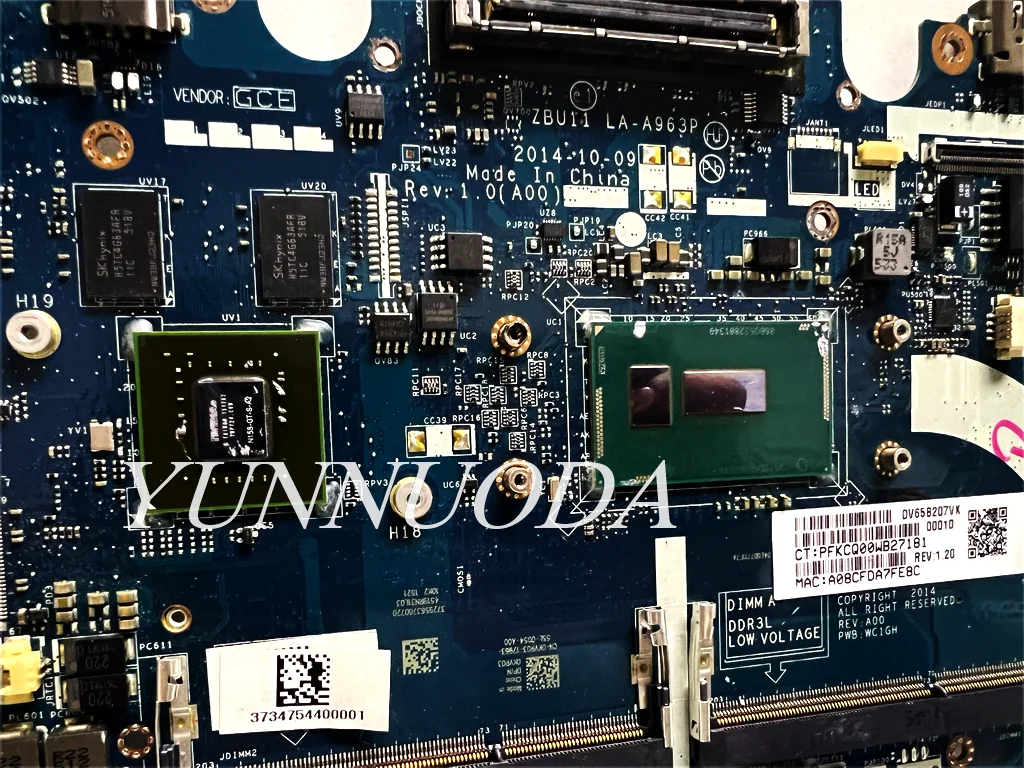 Imagem -04 - Motherboard para Dell Latitude E7450 7450 Laptop com i5 i7 Cpu Cn0796wf 0796wf 100 Testado Zbu11 La-a963p