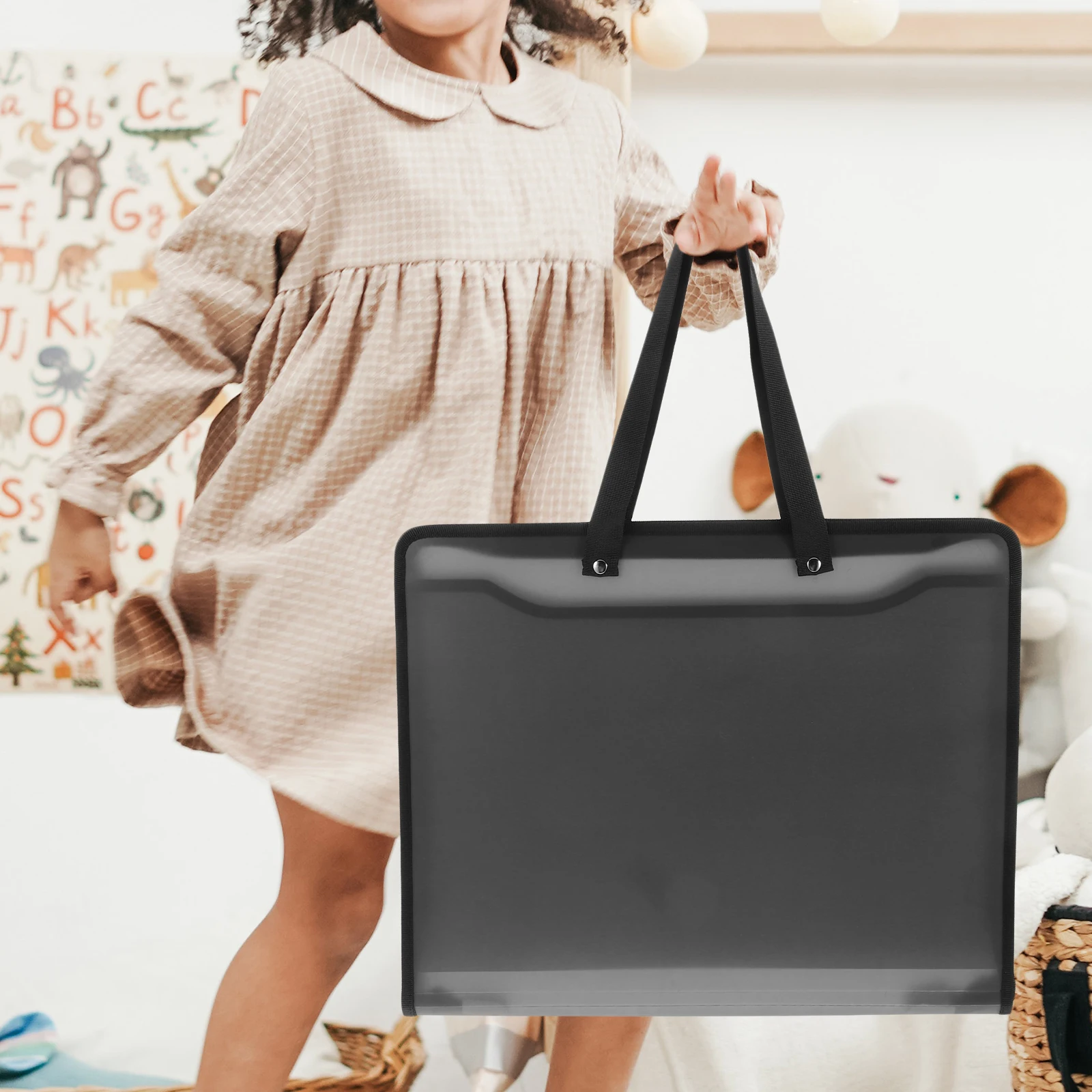 

Art Portfolio Bag Drawing Storage Book Large Capacity File Carrying Case Plastic Art Organizer Document Folder Envelope Zipper