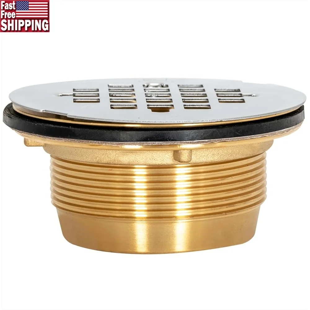 

2-дюймовый IPS без герметика, латунный слив для душа, сверхмощная нержавеющая сталь, простая установка, универсальная крышка для слива душа