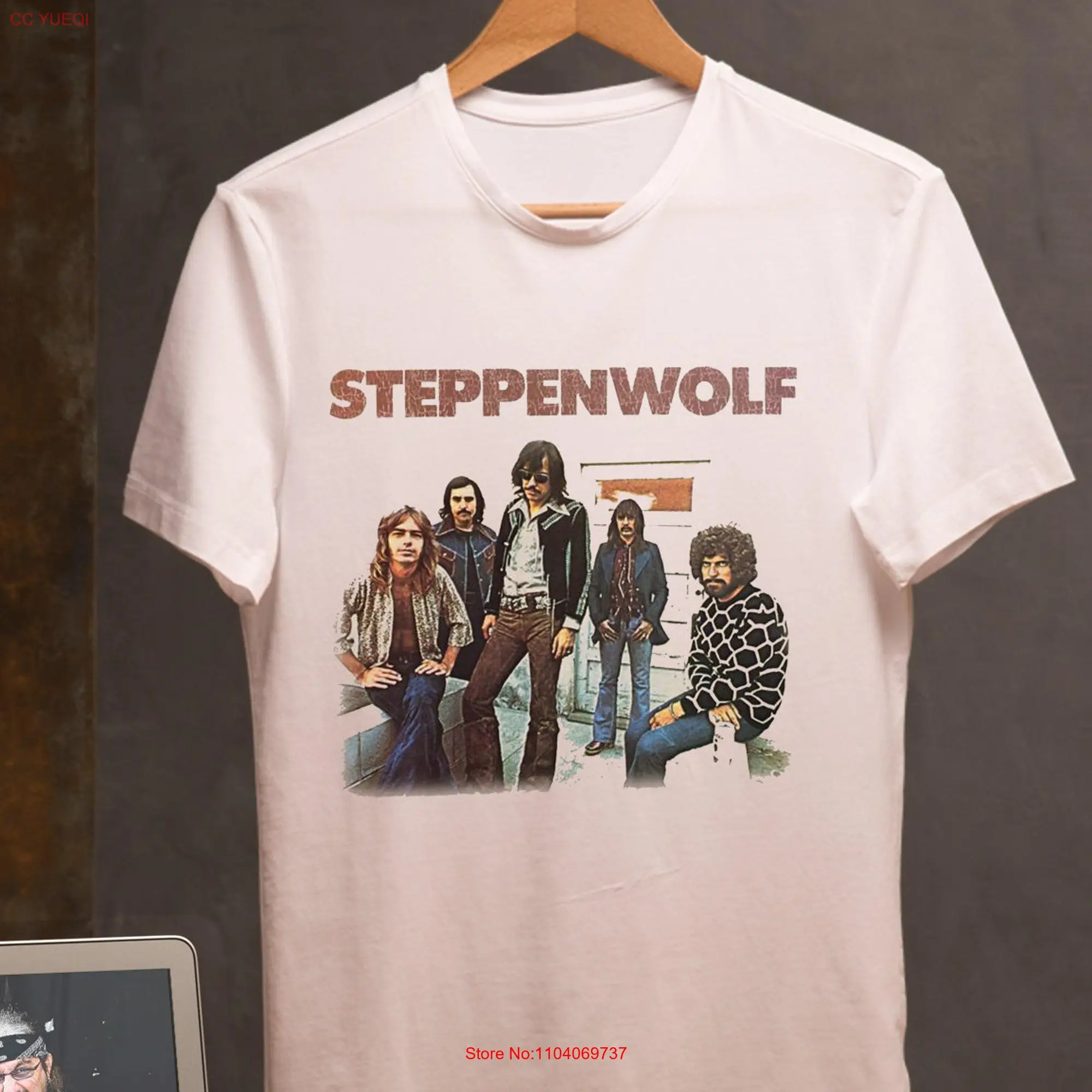 Steppenwolf Pop Rock Metal Band Black T Shirt Vintage long or short sleeves