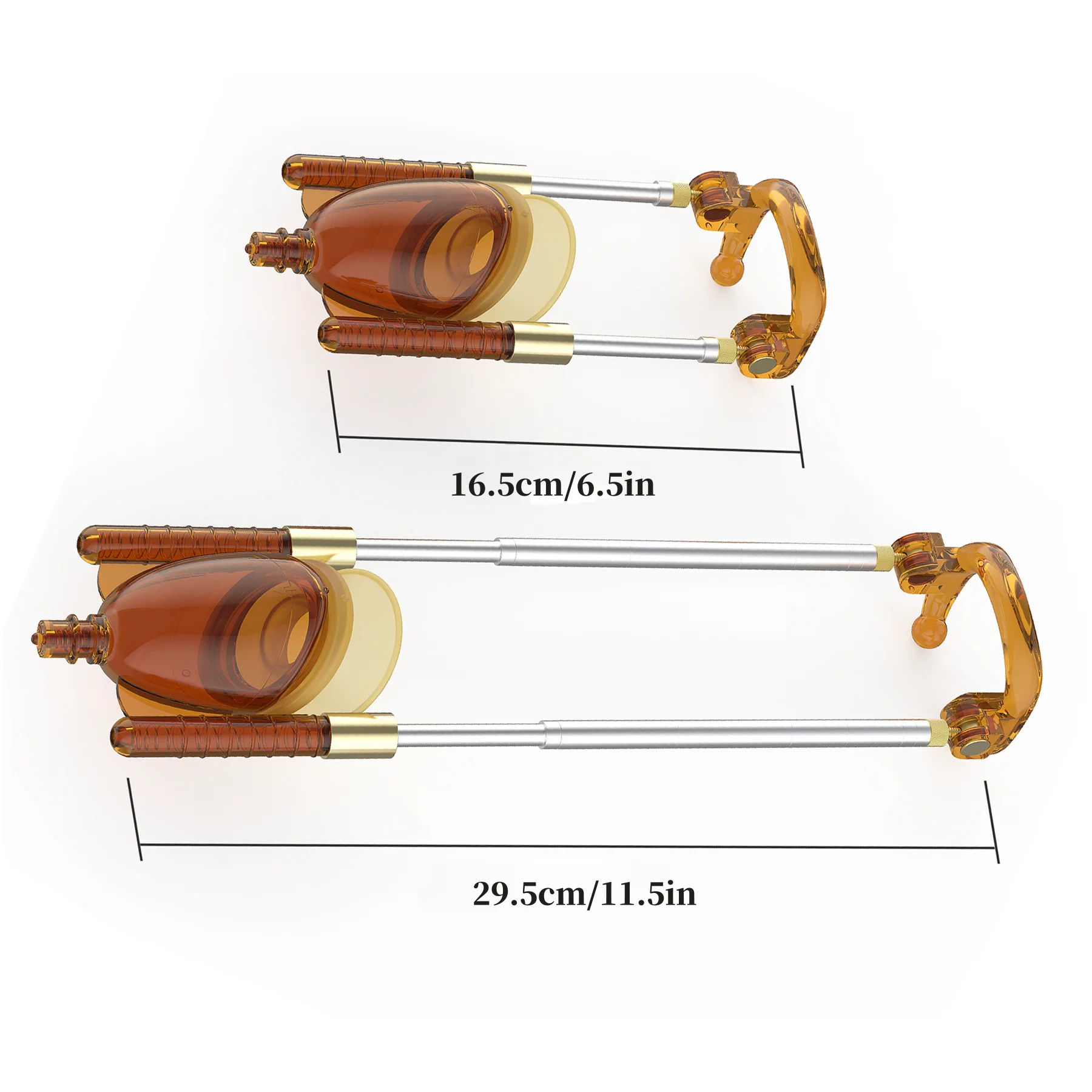 หมอ PRO ขนาดใหม่สําหรับการขยายขนาดอวัยวะเพศชายและการฝึกพลังถ้วยสูญญากาศดูดอากาศพร้อมตัวยึดโลหะปรับความยาวได้