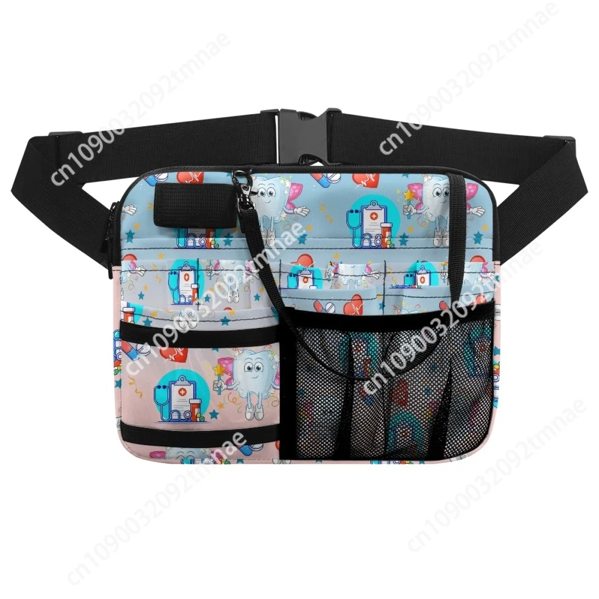 Gradient Cute Teeth Waist Bag Casual Adjustable Belt Portable Practical Hospital Work Organizer Pouch for Dentists Custom