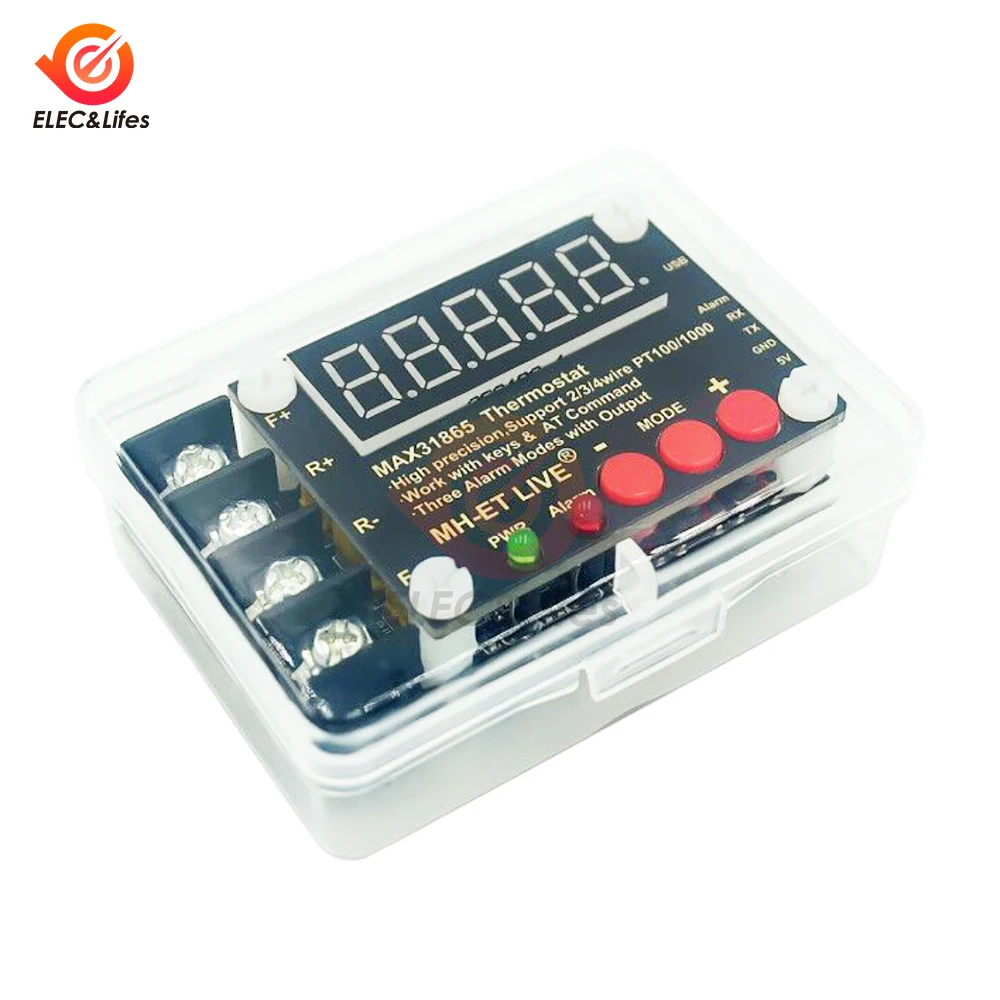 MAX31865 High Precision Isolated Temperature Collector Module PT100 Serial Port Output Upper Computer Software Debugging