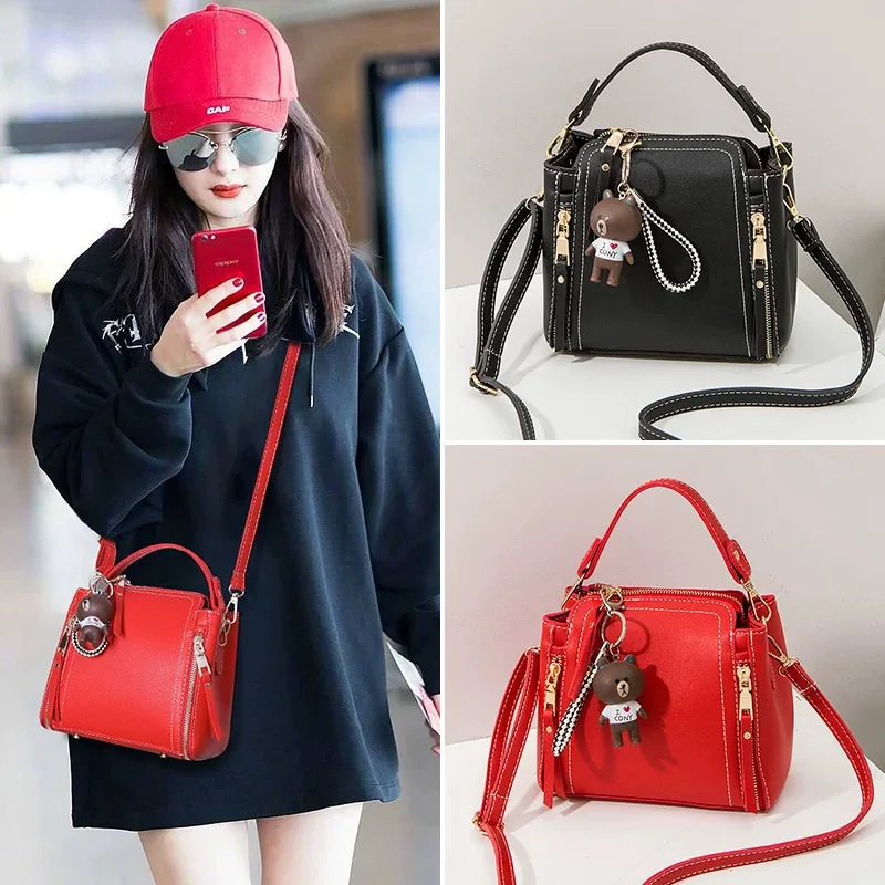 

Bag2025New High-End Versatile Korean Style Handbag for Women, Shoulder and Crossbody Fashion Bucket Bag