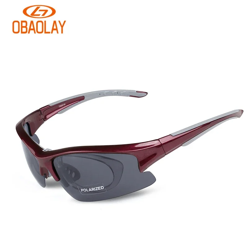 OBAOLAY-Polarized Sunglasses for Men and Women, Motorbike Goggles, Cycling Glasses, Outdoor Sports Eyewear, UV400