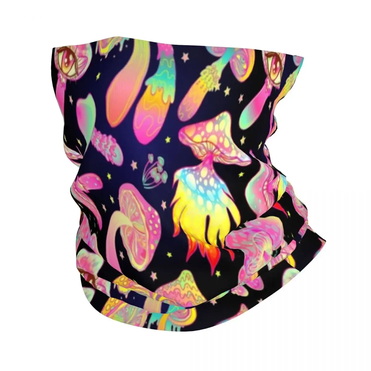 Psychedelic Mushroom Colorful Art Bandana Neck Cover Fantasy Balaclavas Mask Scarf Multi-use Cycling Fishing for Men Women Adult