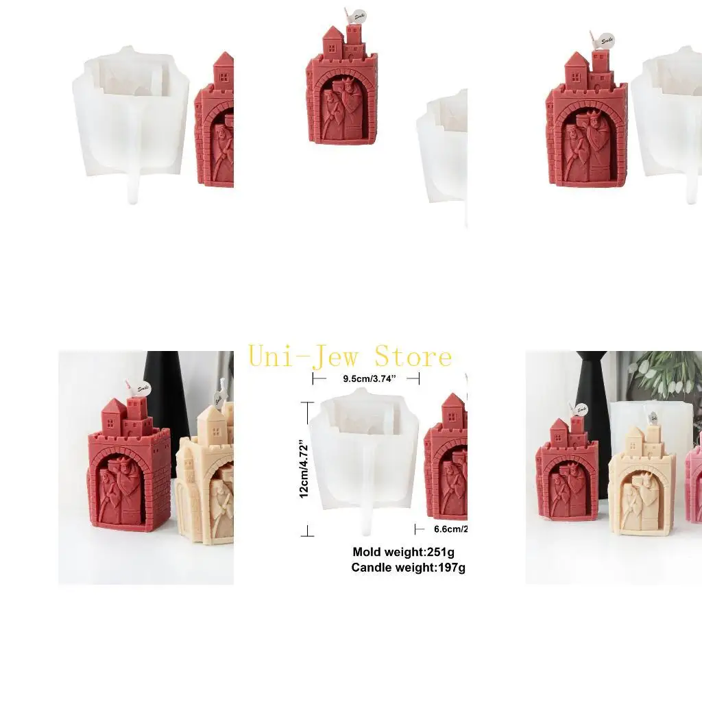 

40 ГБ силиконовая форма для свечей, замок, штукатурка, форма для торта, шоколада, инструмент для изготовления гипса