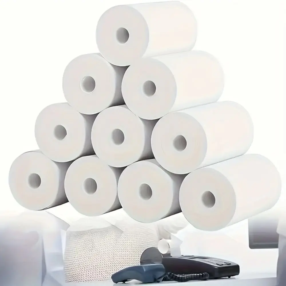 10Rolls 57x40 MM Thermal Paper Inkless Printed Clearly Receipt Printing Paper Shop Cash Registers Print Paper