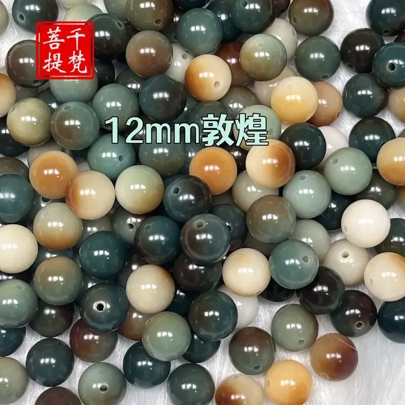 Dunhuang Round Bead Bodhi Ecological Burmese Material Text Around Finger Soft Bulk Bracelet Accessories