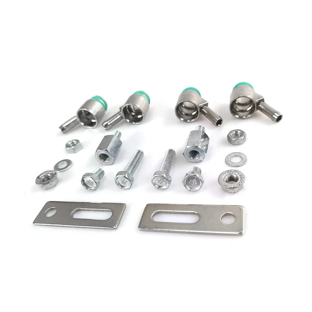 LPG CNG Car Gas Conversion Cylinder Body No Drilling 4pcs Kit Nozzle Gas Fuel Auto Adapter for Vehicle Refit Modification Work