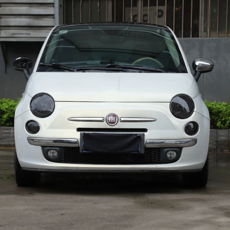 

Gao Ruying For Fiat 500 2007-2015 TPU Black Car Front rear Headlights Decorative Film Sticker Car Accessories