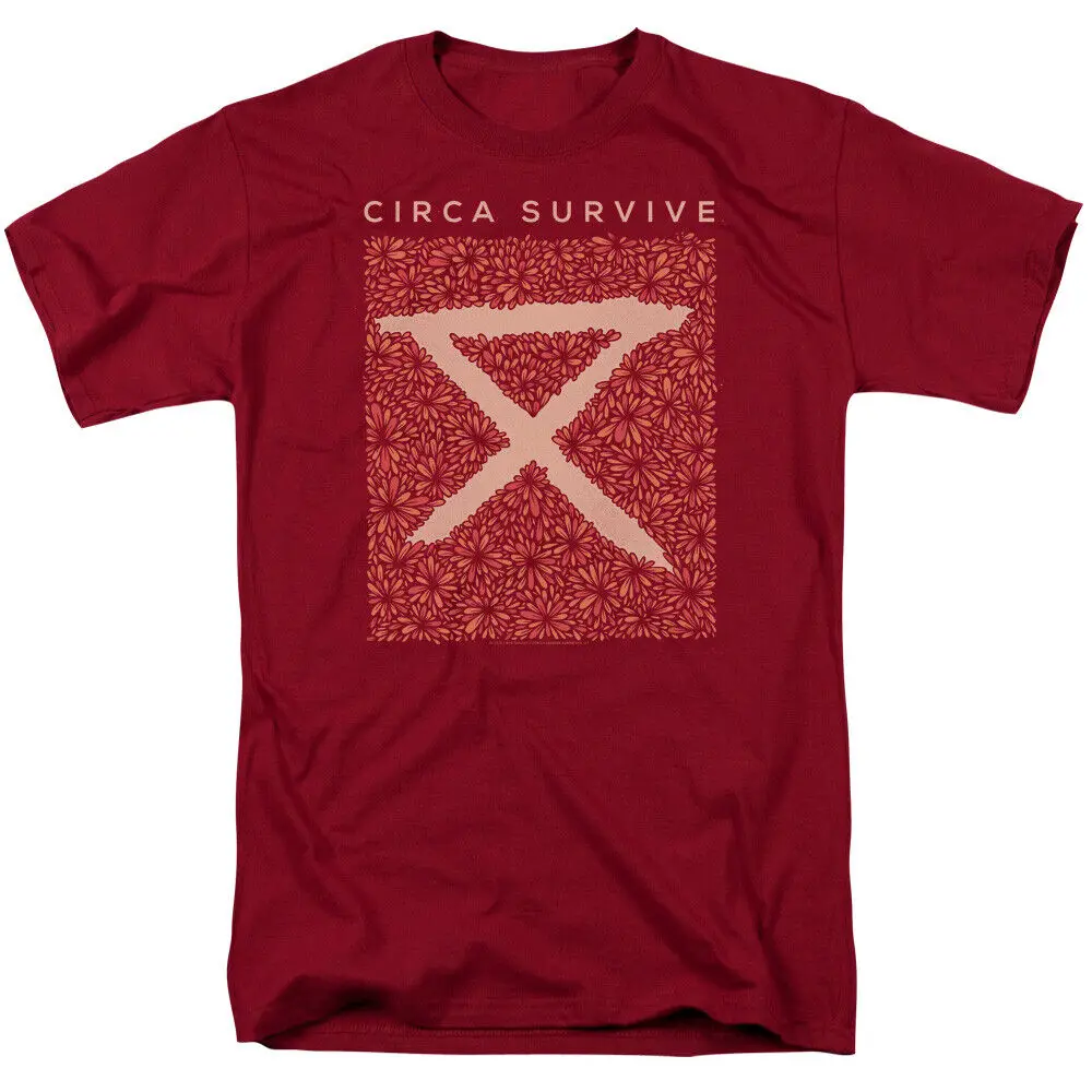 Circa Survive Floral T Shirt Mens Merch Rock Band Cardinal