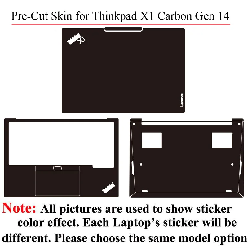 Pre_Cut Laptop Vinyl Sticker Skin Cover Palmrest Touch Pad Film for 2026 2025 Thinkpad X1 Carbon Gen 14 13 12 11 10 9 8 7