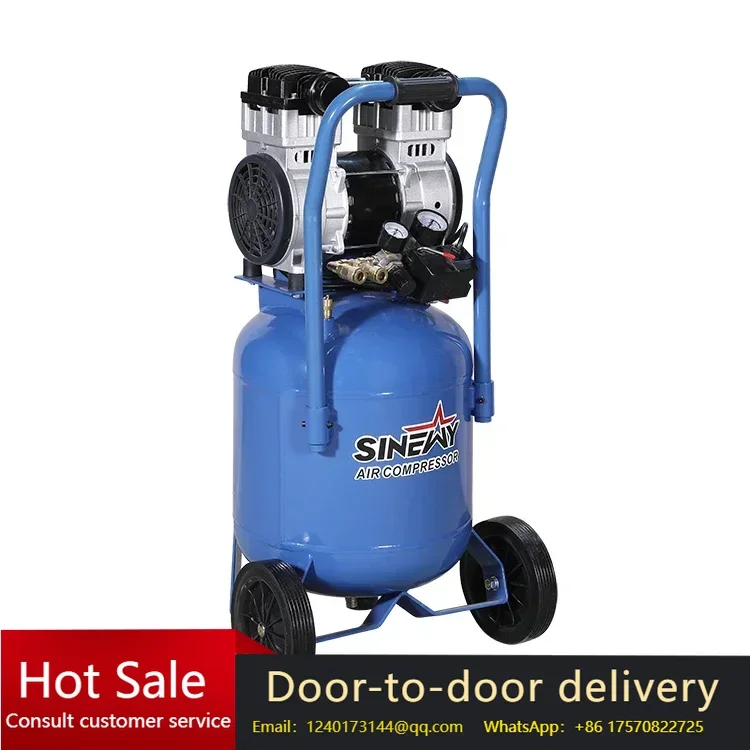 

Sinewy Xlof1500 1.5kW 2hp 220V 10G Silent Industrial Heavy-duty Portable Oil-less Compressor Air Machine