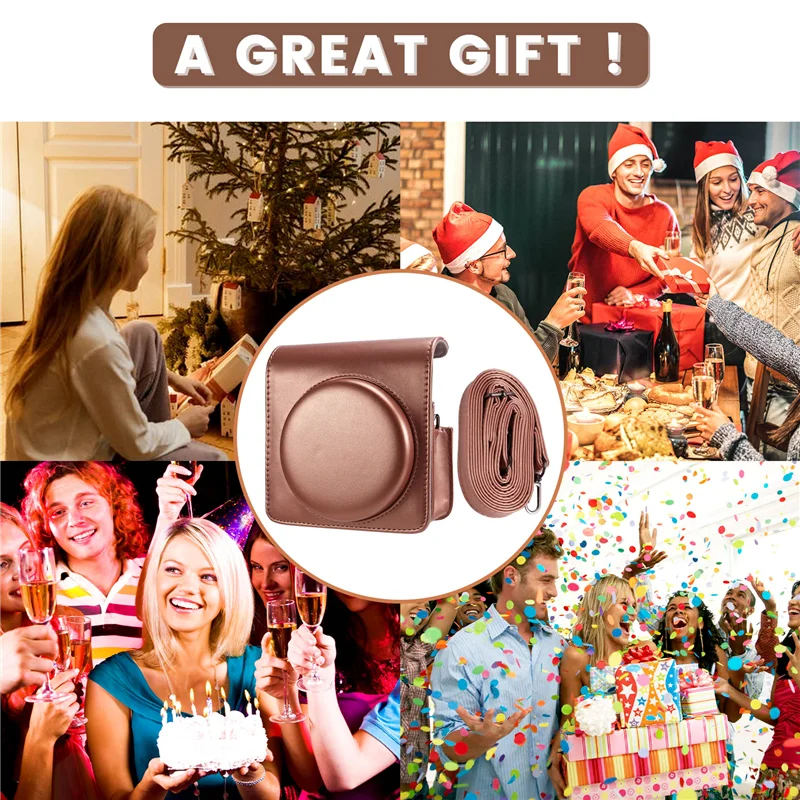 -حقيبة كاميرا ABC مع حزام كتف قابل للتعديل حقيبة كاميرا واقية لحقيبة كاميرا بولارويد SQ6 لـ Instax SQ6