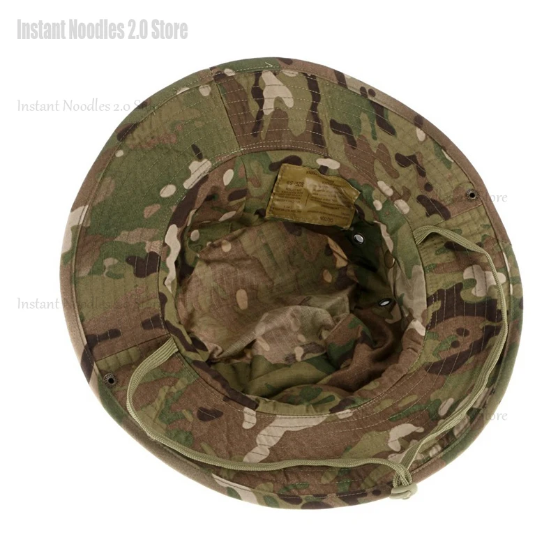 التمويه التكتيكية Boonie القبعات التخييم تسلق دلو قناص قبعة الرجال في الهواء الطلق الصيد التنزه قبعة الشمس واقية Boonie قبعات