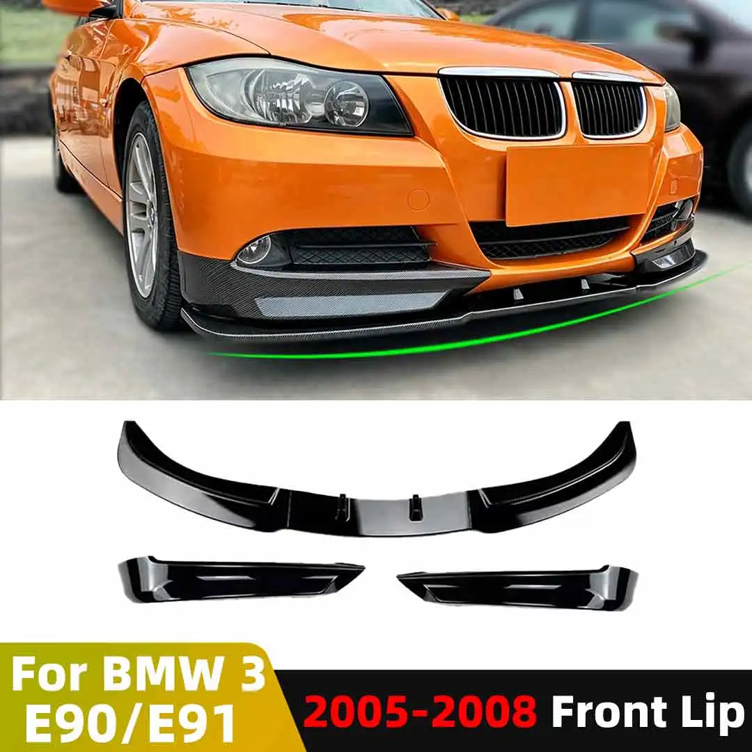 Splitter Deflector Front Bumper Lip For BMW 3 Series E90 E91 2005 2006 2007 2008 Standard Version Chin Body Kit Tuning