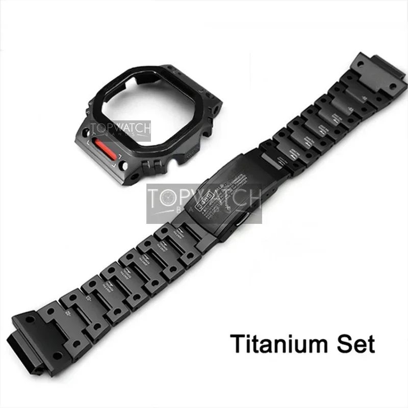 GW5000U 4rd Titanium Alloy GW-B5600 5610 Modificatied Mech Kit DW5600 GWX-5600 GWM5610 Watch Band Bezel Metal Case