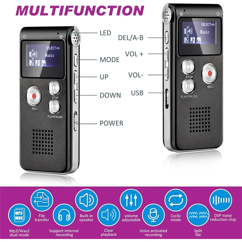 Kit de equipo paramanormal A76K, 4 Uds., 1 luz, linterna de visión nocturna, 1 grabadora de voz, 2 luces LED, bolas para gatos y mascotas