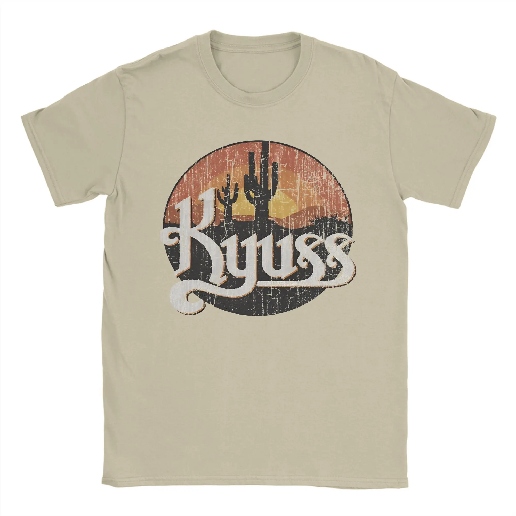 Camiseta para hombre Kyuss Sunset 1987, camiseta Vintage de algodón puro Queens, camisetas de manga corta, ropa de cuello redondo 6XL