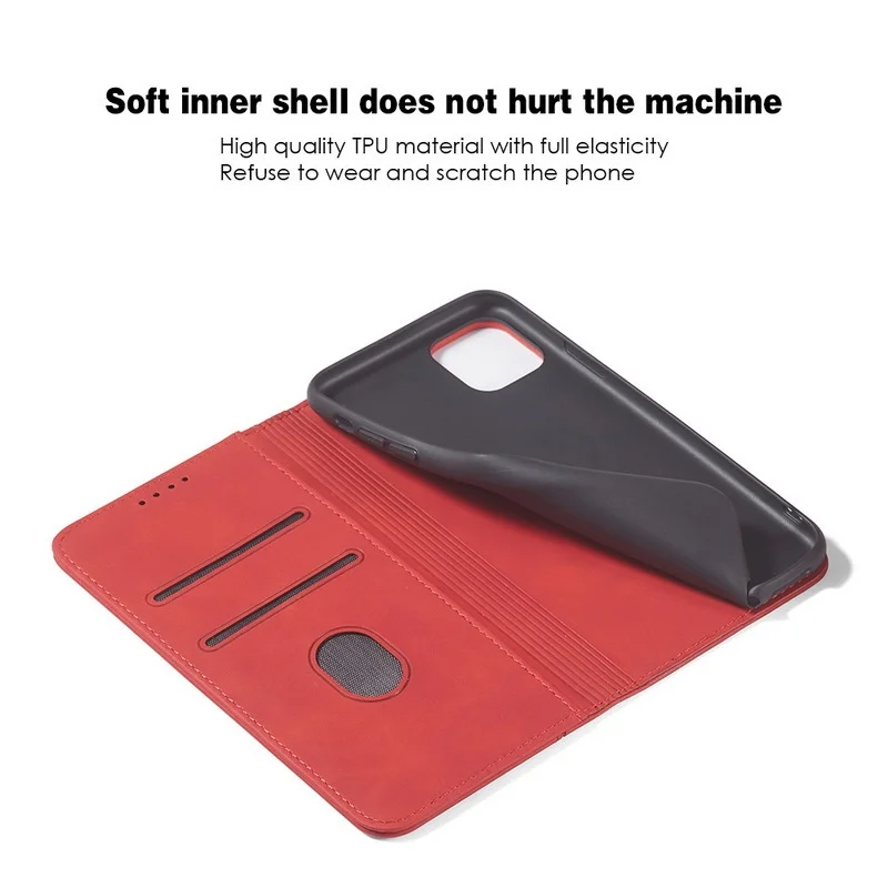 For iPhone 16 Pro Max 17 18Pro 15 Plus Flip Cell Phone Cover Magnetic Flip Cover PU Leather TPU Holder Mobile Phone Case view 6