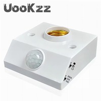 UooKzz E27 LED 220V 110V Interface PIR Motion Sensor Switch Human Body Sensor Lamp Holder for Home Lighting Corridor Stairs Room