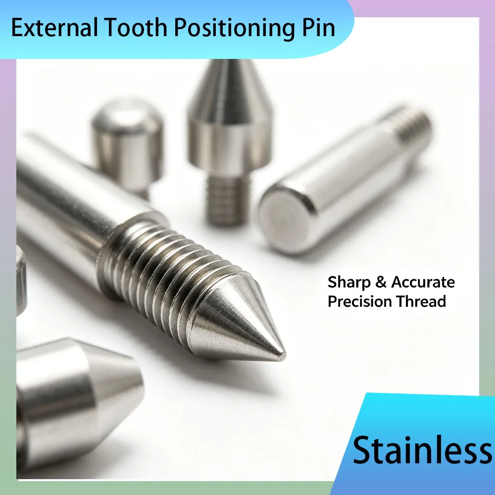 1-10Pcs Stainless Steel External Tthread Positioning PinS Round Head Flat Head Positioning Columns Mold Fixtures Guide Pins