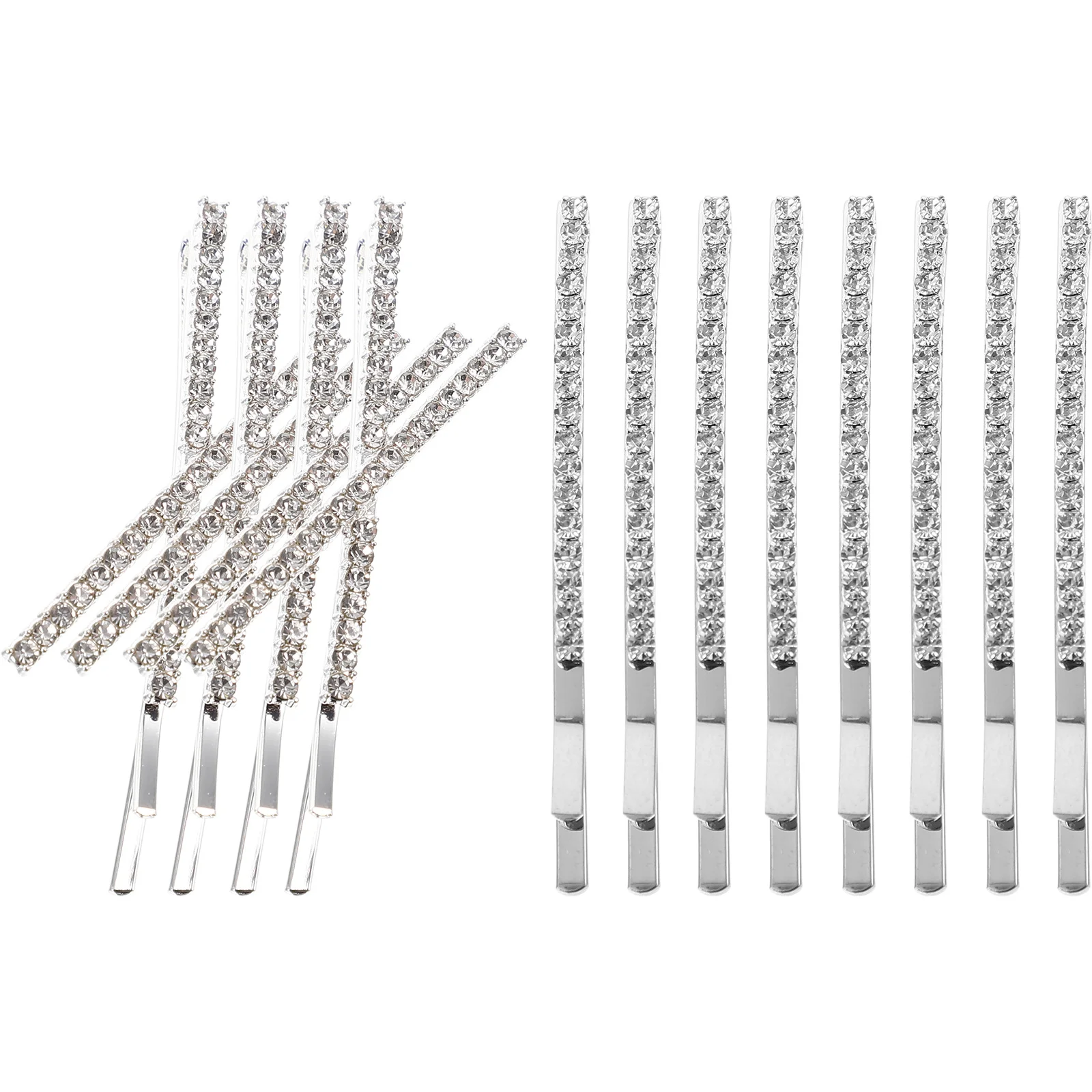 

12Pcs Rhinestone Bobby Pin Metal Hair Clips X Shaped Hair Accessories for Women Girls Decorative Small Bobby Pins for Wedding
