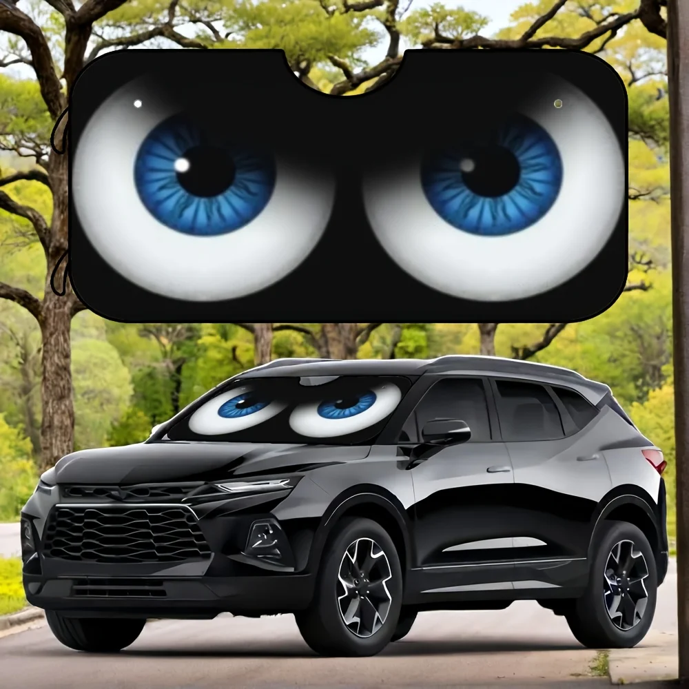 

1 шт. складной солнцезащитный козырек на переднее окно с черно-синим узором — защита от ультрафиолета, снижение тепла и снижение бликов, прочный полиэстер