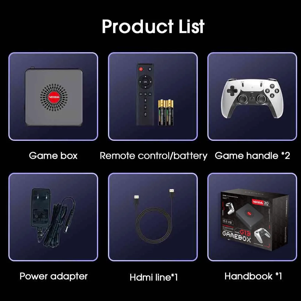 G13 TV Game Console GD10 Home Box Dual System Set-top Box X2 Wireless Bluetooth Handle Handheld Game Players