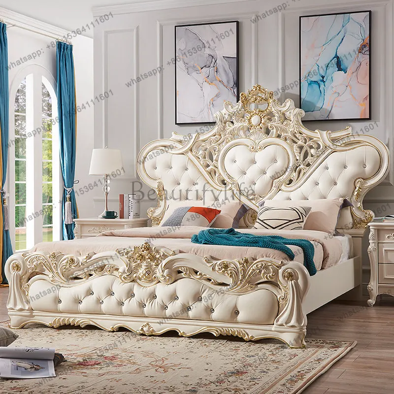 Design European Double Bed Organizer Upholstered Cabinets Headboards Double Bed Monster Daybed Camas
