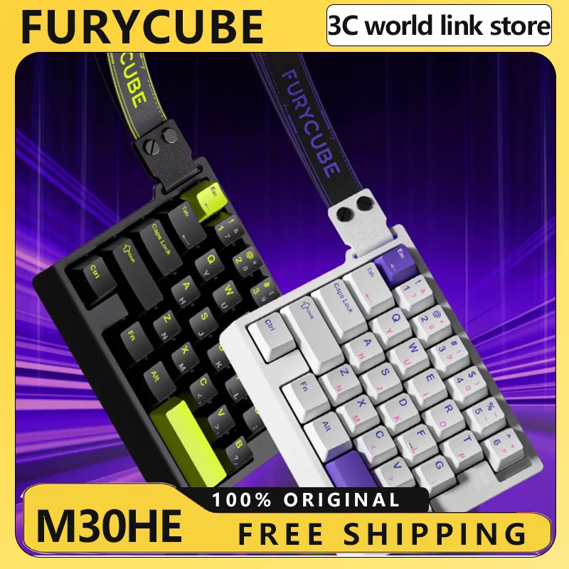 

FURYCUBE M30HE Hall Effect Gaming Keyboard FPS Split Keypad 0.1MS Latency Support 8kHz Polling Rate Web Driver 0.1ms Latency