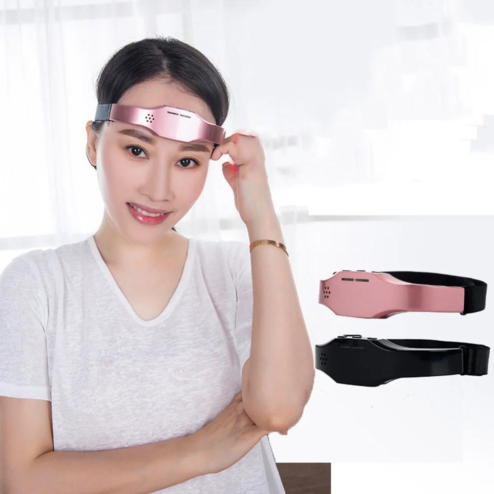 

Pink Electric Head Sleep Aid Device Insomnia Relief Stress Fatigue Migraine Therapy Wireless Charging Physiotherapy