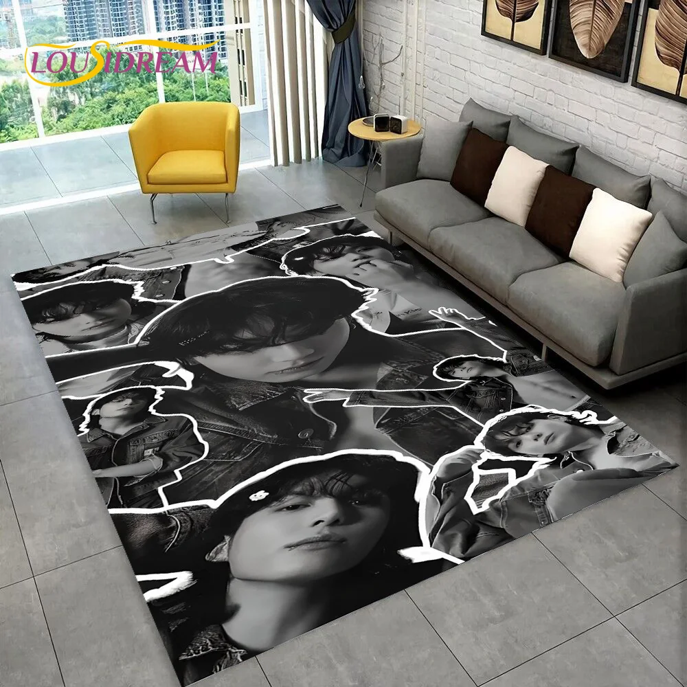 

2025 Kpop Jeon Jung Kook JK Star Carpet Rug for Home Living Room Bedroom Sofa Doormat Decor,kid Play Area Rug Non-slip Floor Mat